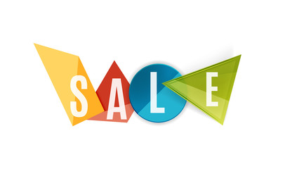 Sale word label banner
