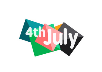 Fourth july geometric banner