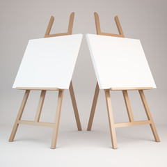 3d rendering of a wooden easel