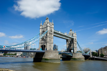 Fototapeta na wymiar Tower Bridge in summer, London, England