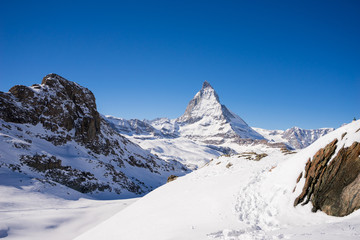 Fototapeta na wymiar zermatt, switzerland, matterhorn, ski resort