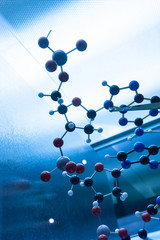 Science Molecule DNA Model Structure, business teamwork concept
