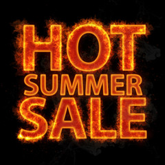Fiery hot summer sale design template. 