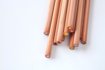 color pencil on white background