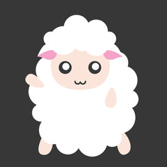 vector cute cartoon sheep