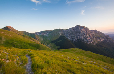 Vetta del Monte Bove al tramonto