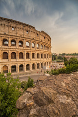 Fototapeta premium Kolosseum im Sonnenuntergang