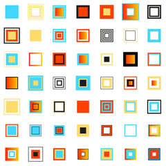 Colored Squares. Set Of Design Elements