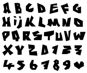 paper cut font and number alphabet over white © johnjohnson
