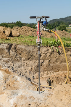 Abbruchhammer einsatzbereit