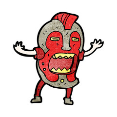 cartoon man wearing big mask