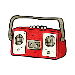radio cassette player cartoon