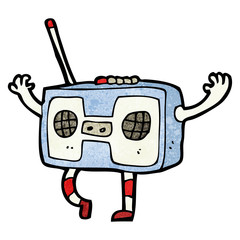 radio cassette player cartoon