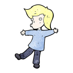 cartoon happy blond man