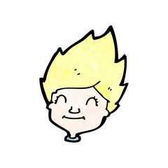 cartoon blond boy's face
