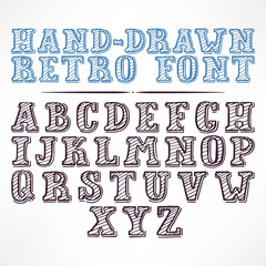 hand-drawn vintage font