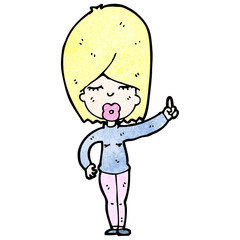 cartoon blond woman