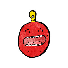 christmas bauble cartoon character