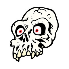 cartoon scary skull