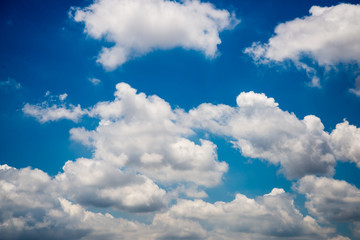 clouds in blue sky.