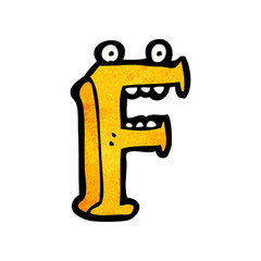 cartoon letter f