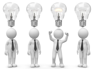 3d Männchen Idee Erfolg