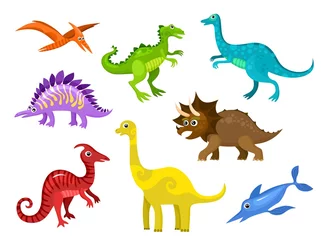 Afwasbaar behang Dinosaurussen dino set