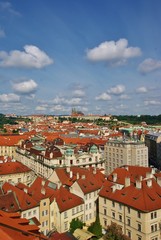 Naklejka na ściany i meble Вид на Пражский град с воздуха