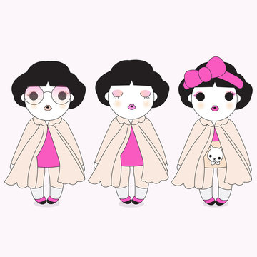 Makeover And Dress Up Girl illustration