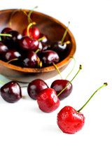 Group of Fresh cherry isolated on white background