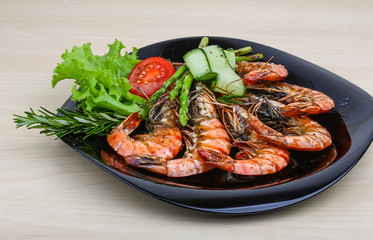 Grilled prawns