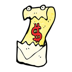 financial letter cartoon