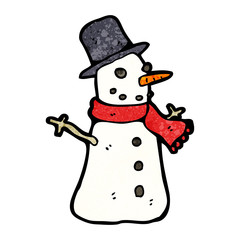 cartoon snowman