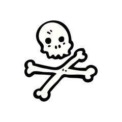 Retro cartoon with texture. Isolated on White.