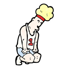 cartoon marathon runner