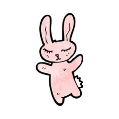 cartoon pink rabbit