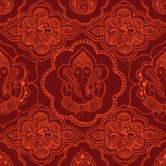 Indian seamless pattern with ornament