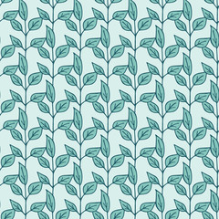 Seamless pattern with leaves. 