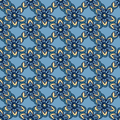 Seamless pattern with leaves. 