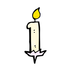 cartoon birthday cake candle