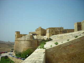 Detail from the Cittadella, also known as the Citadel, a small fortified city and citadel located in the center of Victoria, capital of the island of Gozo.