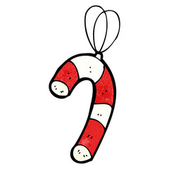 cartoon candy cane