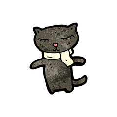 cute black cat cartoon