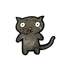 Obraz na płótnie Canvas cute black cat cartoon