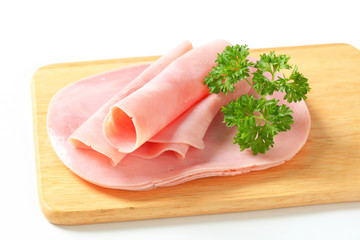Thinly sliced ham
