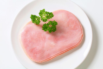 Thinly sliced ham