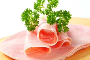 Thinly sliced ham