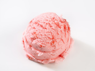 Scoop of pink ice cream