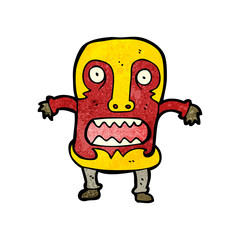 Retro cartoon with texture. Isolated on White.