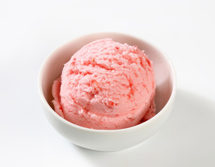 Scoop of pink ice cream